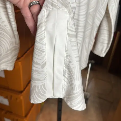 Garnet Hill Boxy Tunic Gray White Tee Size Small