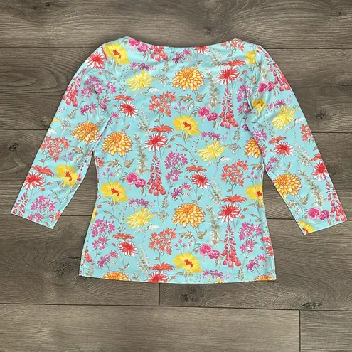 J. McLaughlin J. McLaughlin Catalina Cloth Wavesong Tee Shirt Floral Print Size XS