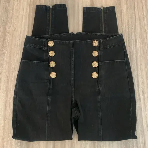 J. McLaughlin Hastings Black Denim Sailor Jeans 8