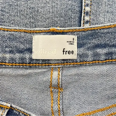 Aritzia Wilfred Free Denim Mini Skirt 8 Blue