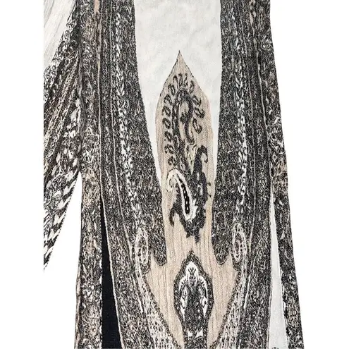 Hand Died Reversible Scarf Silk Blend Paisley Made in Nepal Wrap Black