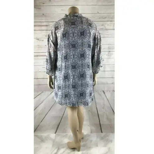 Plus Size Sleeveless Dress w/ Chiffon Kimono Cover Up 2X White