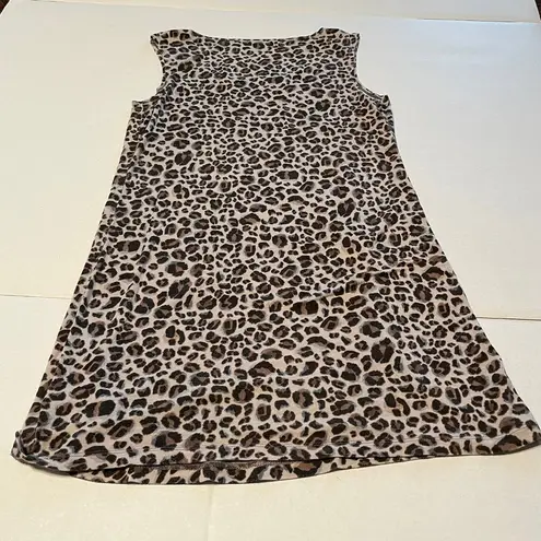 LOGO By Lori Goldstein fitted dress women's size XS extra small cheetah leopard