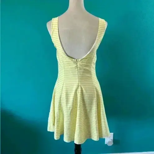 ZARA  yellow and white striped mini dress in size medium