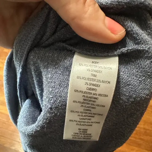 Simply Noelle Blue Elbow Sleeve Top, L/XL