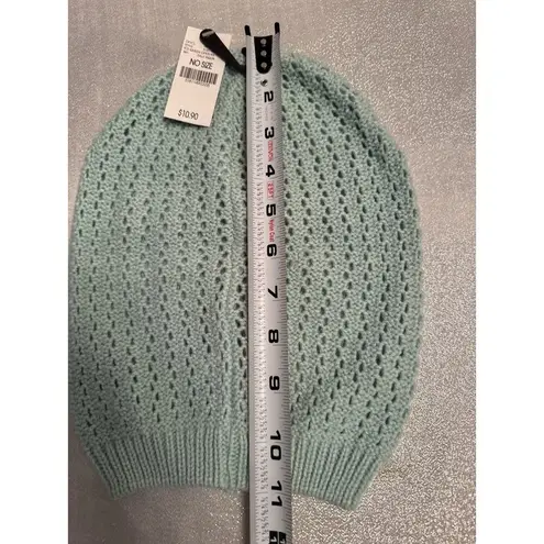 NWT Baby Blue Beanie Knit Teal Women's Hat Slouchy Cozy Comfy