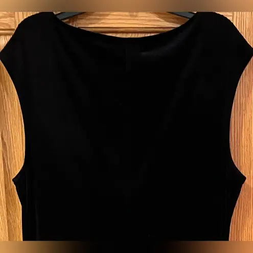 Karen Kane Instyle Women’s Black Velvet V-Neck Sleeveless Maxi Dress Size Medium