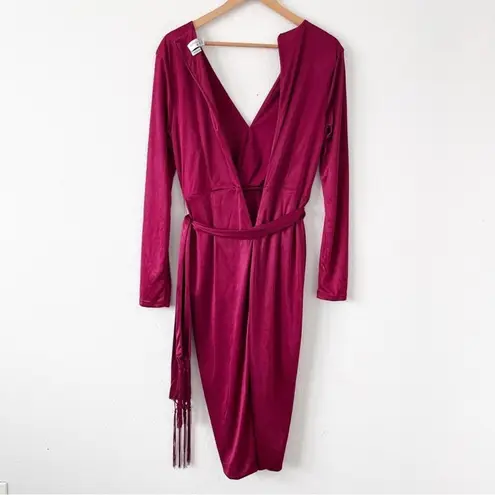 Altuzarra for Target Tassel Wrap Dress in Red Wine
