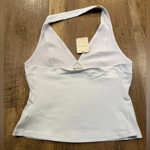 Free People NWT  Still Here Halter Basic Top Cami White Stretch Small - Image 6