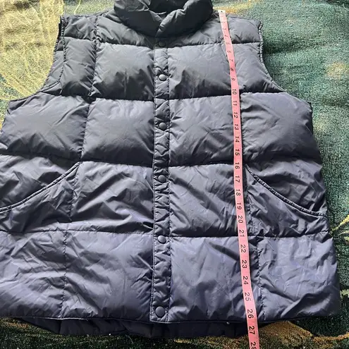 Lands’ End Violet Purple Puffer Vest Jacket Button Up Size Women’s Large Fall