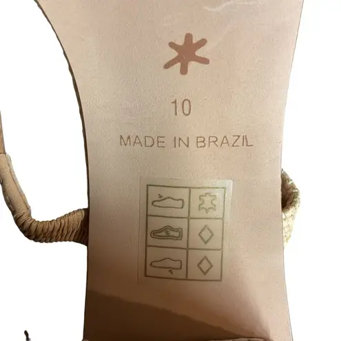 Splendid  Evereve Kharis Raffia Block Heel Sandal‎ Size 10M Square Toe Strappy