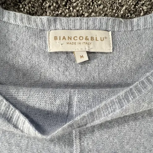 Bianco & Blu Italy Light Blue Cashmere Wool Blend Pullover Sweater Size Medium M