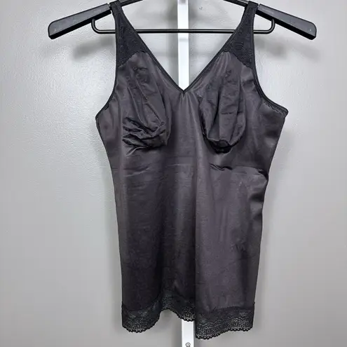 Ruby Ribbon Pin Up Cami Camisole Cheetah Tonal Black Size 46 Sleeveless Top Lace