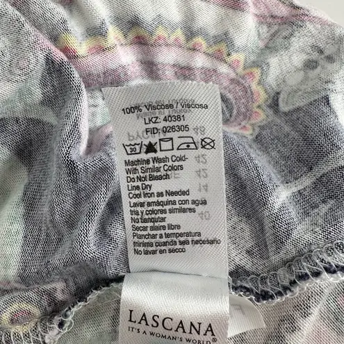 Lascana Blouson Sleeveless Mini Dress in Blue Multi Paisley size 8 Tie Waist