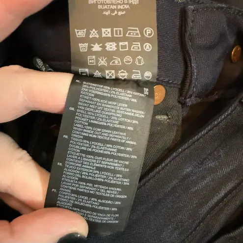 G-star Raw 3301 Contour High Skinny Women’s 24 Black Dark Wash Distressed Jeans