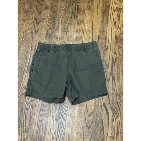 James Perse Los Angeles Shorts Women's Size Large 3 Stretch Cotton Poplin Green