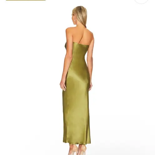 SNDYS x REVOLVE Angel Strapless Midi Dress in Olive Green Size XS