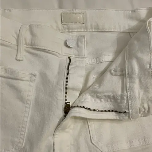 Mother White The Hustler Patch Pocket Ankle Jeans Womens Size 30 10367