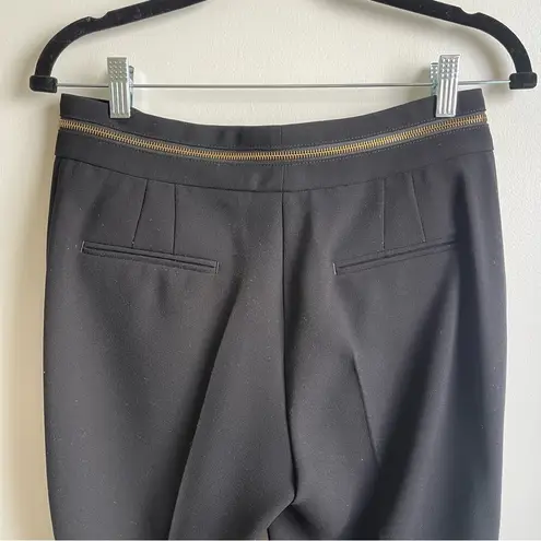 Roberto Cavalli Vintage 90s Y2k CLASS Black Pants Trousers Slacks Gold Zipper 8