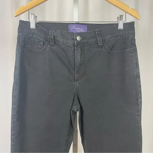 NYDJ Size 10 Lift Tuck Straight Leg Gemstone Gems Jeans High Rise Tummy Control