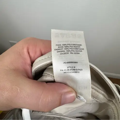 Babaton Cream Faux Leather Straight Leg Pants Size 2