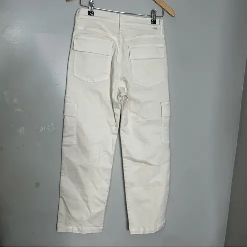 MOTHER The Rambler Cargo Ankle Jeans in Cream Puffs Size 28