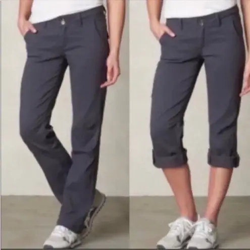prAna Gray Halle Convertible Cargo Outdoor Pants Gray Size 8