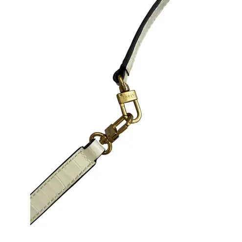 STAUD Cream Patent Leather Adjustable Crossbody Shoulder Strap NEW