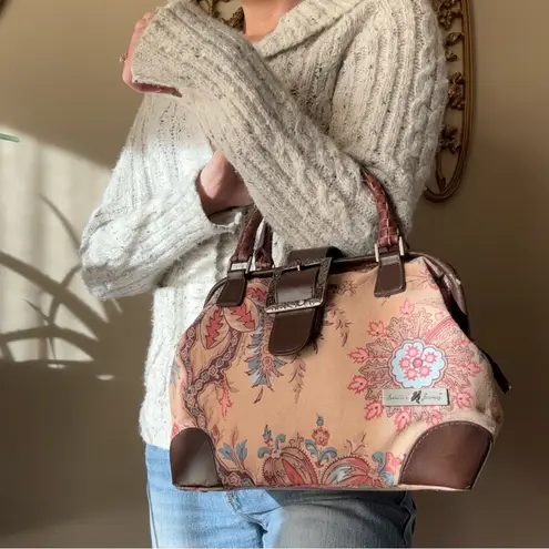 Isabella’s Journey Tan Floral Handbag