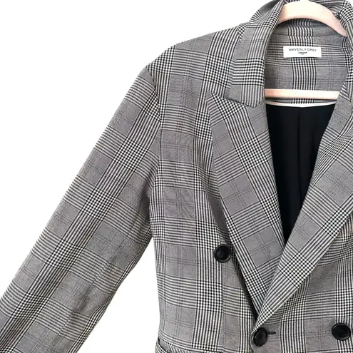 WAVERLY GREY Wool Blend Plaid Blazer Grey Small Gray