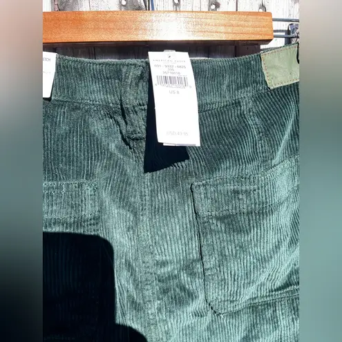 American Eagle  Outfitters dark green corduroy button-front mini skirt