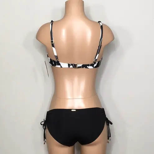 Anne cole  black & white floral bikini set. NWT