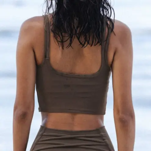 Berlook Coffee Square Neck Cami Top 48 Brown Size XS