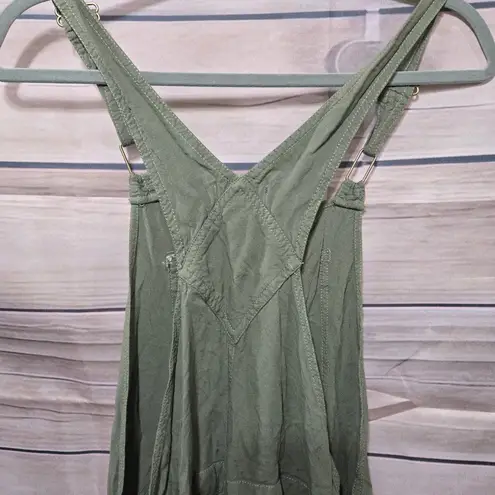 American Eagle Olive Green Utility Overall Women's Short Romper Size XS