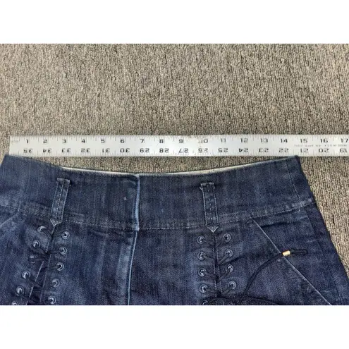 Leifsdottir Blue Denim Cotton Front Lace