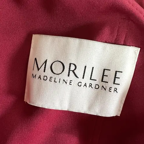 Morilee Madeline Gardner Formal Maxi Dress Sweetheart Flutter Sleeve Bridesmaid Red Size 18