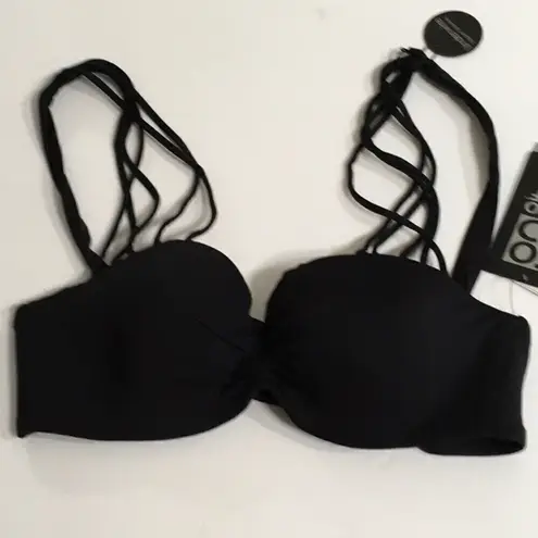 Coco reef New. adjustable multi-way black Strappy bikini top. 32/34-C