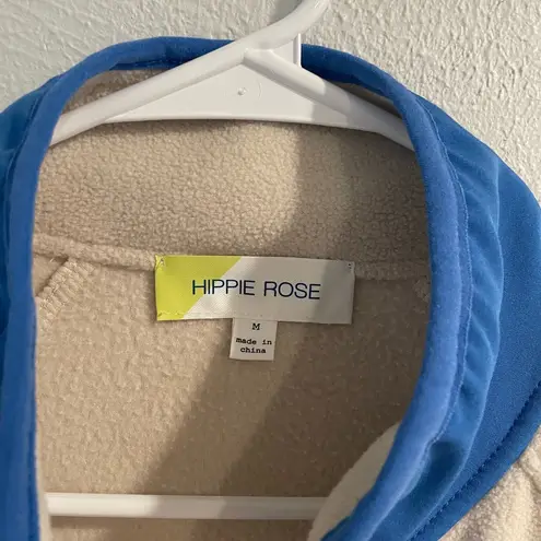 Hippie Rose Patagonia Beige and Blue Fleece Pullover