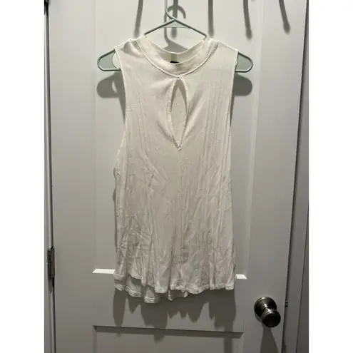 Free People Women’s  faye ribbed tank White Basic Blouse size Medium - Image 2