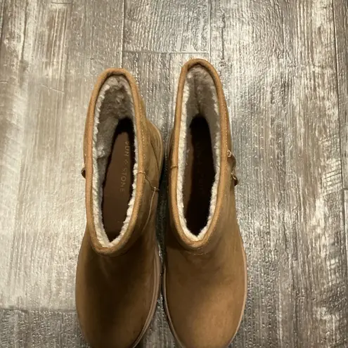 Sun + Stone Brown Winter Boots Size 8 Tan