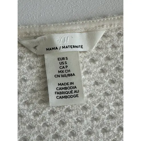 H&M  Maternity Mama Ivory KNIT DRESS w Slip Dress, Sz: S (b42)
