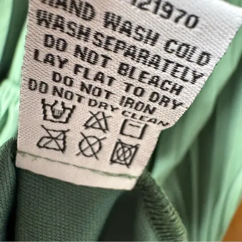 Baltic Born NEW Aubrey Off the Shoulder Pleated Mini Dress Green Large L NWT