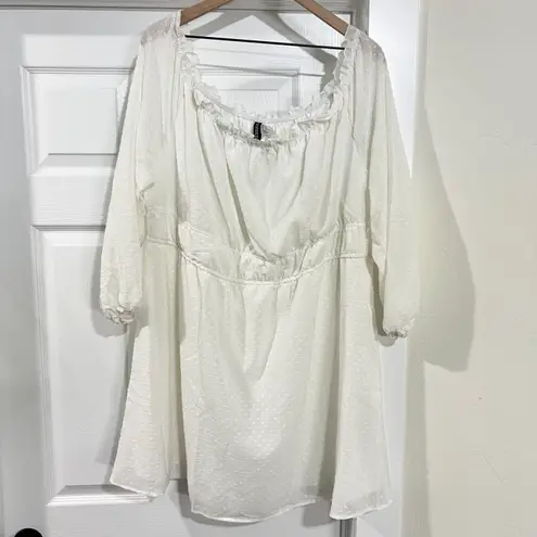 H&M Divided White Off the Shoulder Dress Size XXL