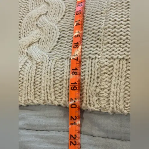 Love Stitch chunky Cable Knit Wool Blend Cowl Neck Cropped oversized sweater M Size M