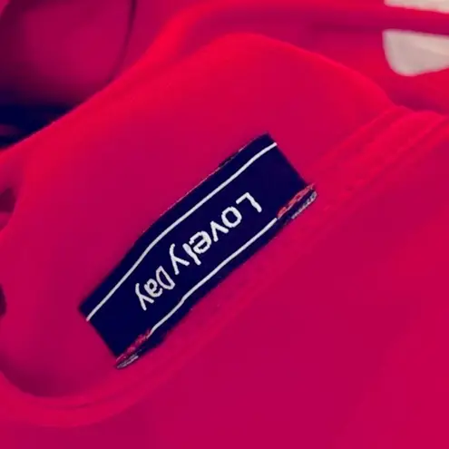 Lovely Day Red Deep V Strappy Criss Cross Back Slip Dress