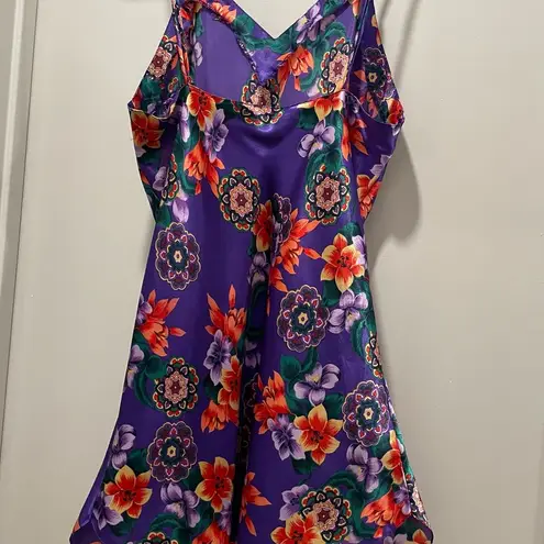 VTG 90s Fairycore Purple Multicolored Floral V