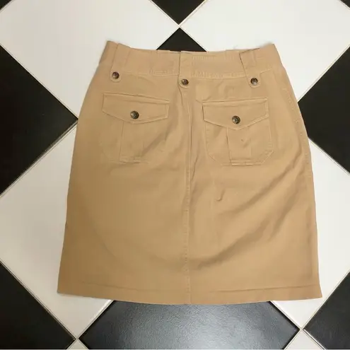 Ralph Lauren Vintage 90s Y2K Lauren  Masaai Cargo Utility Skirt Safari Khaki sz 6