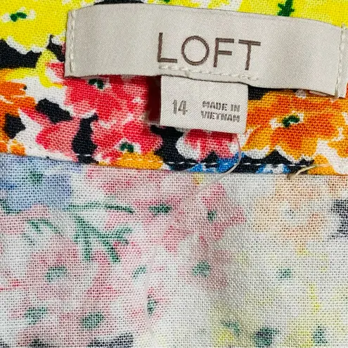 Loft  Ruffle Floral Wrap Skirt