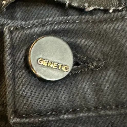 Genetic Denim Women’s Farrah Raw Hem Distressed Black Jean Shorts 27