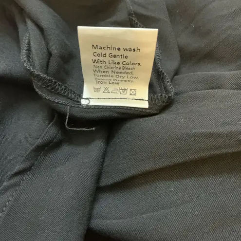 Black pleated Midi Sundress with Halter Neckline for Cocktail Size L